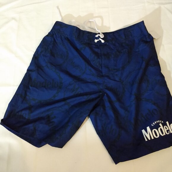 Modelo Other - Men's M Cerveza Modelo Blue Swim Trunks Quick-Dry Comfort